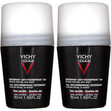 Vichy Homme Deodorant Anti-Transpirant Roll-On 72h 2x50ml