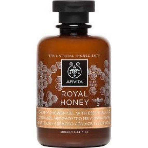 Apivita Royal Honey Shower Gel with Essential Oils New 300ml