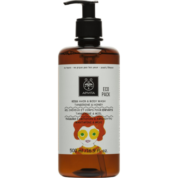 Apivita Eco Pack Kids Hair & Body Wash Tangerine & Honey 500ml