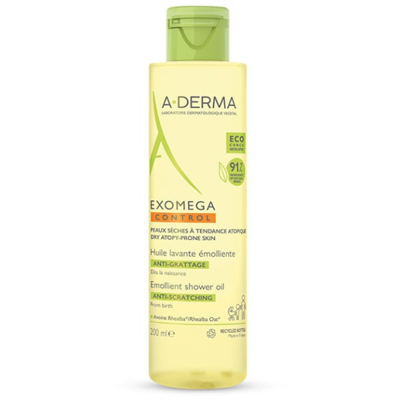 A-Derma Exomega Control Emollient Shower Oil 200ml A-Derma Exomega Control Emollient Shower Oil 200ml