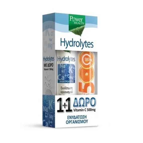 Power Health Hydrolytes + Vitamin C 500mg 2 x 20 αναβράζοντα δισκία