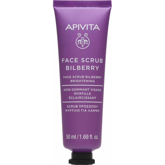 Apivita Bilberry Face Scrub Κρέμα Απολέπισης για Λάμψη με Μύρτιλλο 50ml