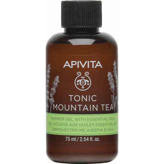 Apivita Tonic Mountain Tea Mini Shower Gel 75ml