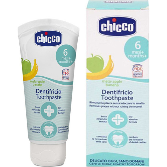 Chicco Οδοντόκρεμα 50ml με Γεύση Μήλο & Μπανάνα για 6m+