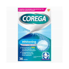 Corega Whitening Καθαριστικά Δισκία για Τεχνητή Οδοντοστοιχία 36tabs