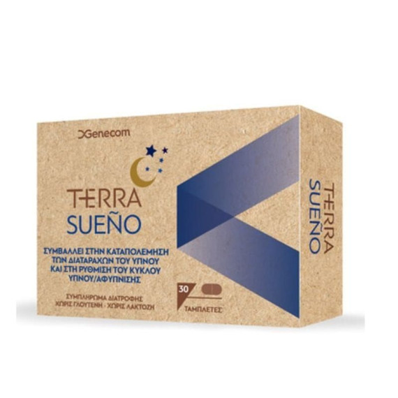 Genecom Terra Sueno Συμπλήρωμα Διατροφής για τις Διαταραχές του Ύπνου, 30caps