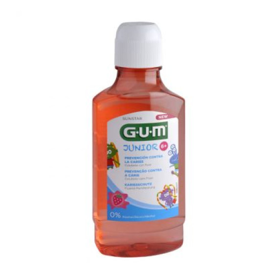 Gum  Junior Στοματικό Διάλυμα με Γεύση Φράουλα 6+ Ετών 300ml