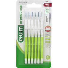 GUM Bi-Direction Μεσοδόντια Βουρτσάκια 0.7mm Πράσινα 6τμχ