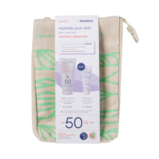 Korres Promo Sunscreen Face & Eyes Cream Spf50 50ml & Foaming Cream Cleanser 20ml & Greek Yoghurt Serum 1.5ml (Box 2024)