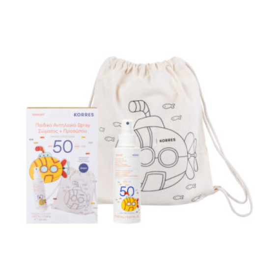 Korres Promo Yoghurt Kids Sunscreen Comfort Spray Face – Body Spf50 50ml & Back Pack 1 τμχ (Βοx 2024)