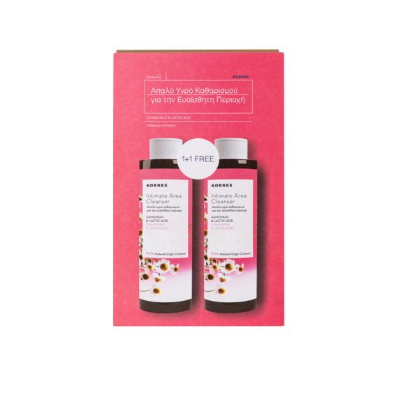 Korres Chamomile & Lactic Acid Intimate Area Cleanser 2x250ml Korres Chamomile & Lactic Acid Intimate Area Cleanser 2x250ml