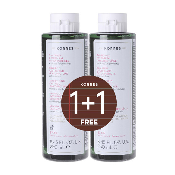 Korres Cystine & Glycoproteins Shampoo 2x250ml