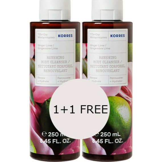 Korres Renewing Ginger Lime Αφρόλουτρο 2x250ml