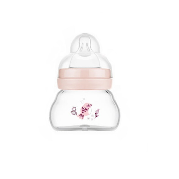 Μπιμπερό Γυάλινο Feel Good 0 Mηνών Ροζ Με Θηλή Από Σιλικόνη 90ml Μπιμπερό Γυάλινο Feel Good 0 Mηνών Ροζ Με Θηλή Από Σιλικόνη 90ml