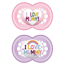MAM Πιπίλα Ι Love Mummy & Daddy Σιλικόνης 16+ μηνών