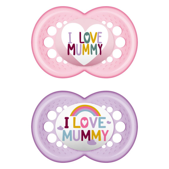 MAM Πιπίλα Ι Love Mummy & Daddy Σιλικόνης 16+ μηνών