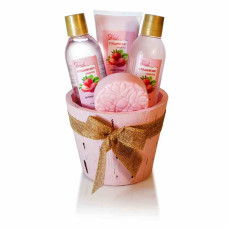 POKHARA ΣΕΤ ΜΠΑΝΙΟΥ- WOODEN BOX “Φράουλα”