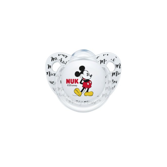 Nuk Πιπίλα σιλικόνης Disney Mickey 6-18 μηνών - διάφανο