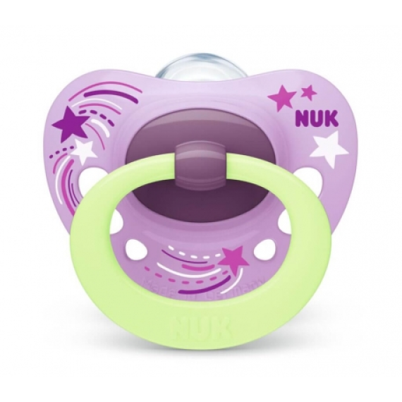 Nuk Signature Night Πιπίλα Σιλικόνης (6-18 μηνών) ΡΟΖ Nuk Signature Night Πιπίλα Σιλικόνης (6-18 μηνών) ΡΟΖ