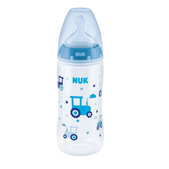 Nuk First Choice+ Πλαστικό Μπιμπερό με Δείκτη Ελέγχου Θερμοκρασίας Θηλή Σιλικόνης Μπλε 6-18m (XL) 360ml Nuk First Choice+ Πλαστικό Μπιμπερό με Δείκτη Ελέγχου Θερμοκρασίας Θηλή Σιλικόνης Μπλε 6-18m (XL) 360ml