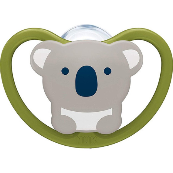 NUK Space Πιπίλα Σιλικόνης Πράσινη Κοάλα 18-36m+