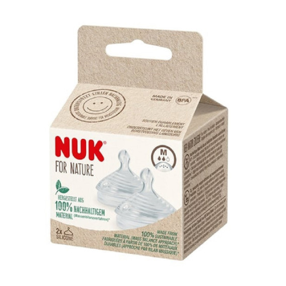 NUK Nature Sense Θήλη Σιλικόνης Μέγεθος Medium 2τμχ