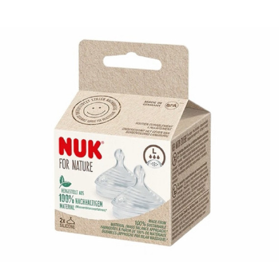 NUK For Nature Θήλη Σιλικόνης Μέγεθος Large 2τμχ