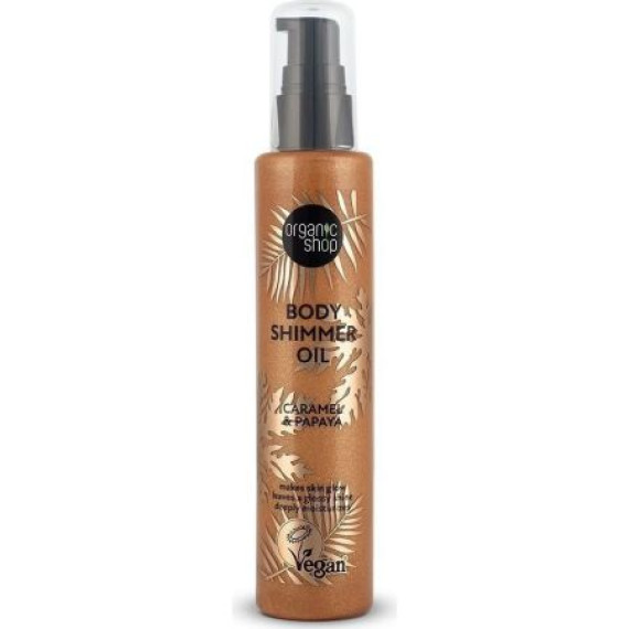 Λάδι Σώματος Natura Siberica Organic Shop με Λάμψη Caramel & Papaya 100ml