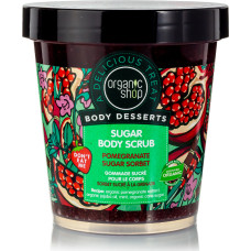 Natura Siberica Organic Shop Body Desserts Pomegranate Sugar Sorbet Sugar Body Scrub 450ml