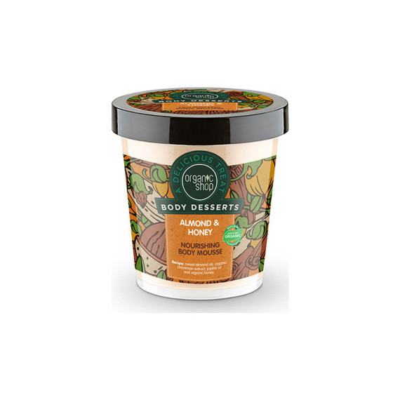 Natura Siberica Organic Shop Body Dessert Almond & Honey Nourishing Body Mousse 450ml