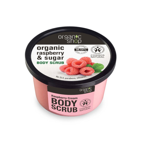Organic Shop Organic Raspberry & Sugar Body Scrub 250ml