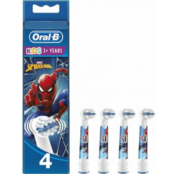 Oral-B Ανταλλακτικό για Ηλεκτρική Οδοντόβουρτσα Kids σε Χρώμα Spiderman για 3+ χρονών 4τμχ