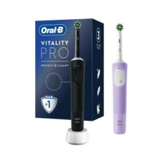 Oral-B Vitality Pro Duo Pack Ηλεκτρική Οδοντόβουρτσα Black & LIlac 2τμχ.