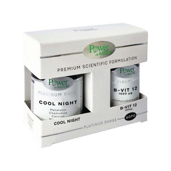 Power Of Nature Platinum Range Cool Night 30 κάψουλες & B-Vit 12 1000μg 20 tabs