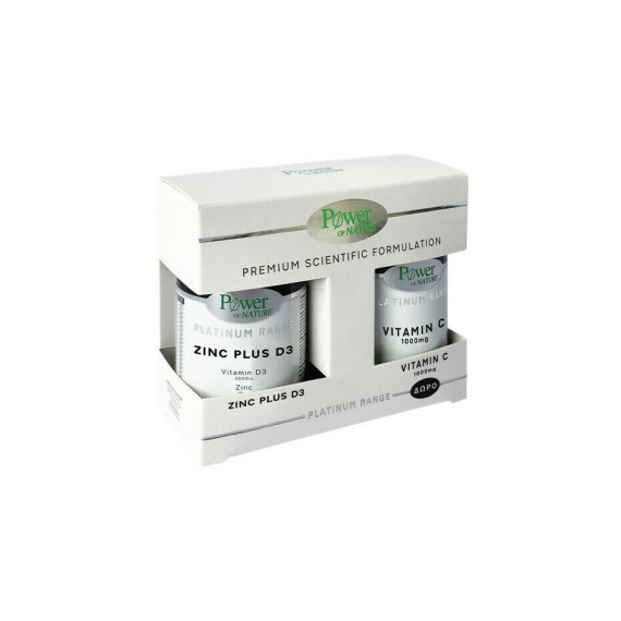 Power Of Nature Platinum Range Zinc Plus D3 2000iu 30 tabs & Vitamin C 1000mg 20 tabs Power Of Nature Platinum Range Zinc Plus D3 2000iu 30 tabs & Vitamin C 1000mg 20 tabs