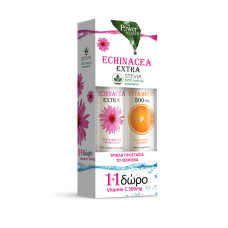  Power Health Echinacea Extra με Στέβια 24 αναβράζοντα δισκία + Vitamin C 500mg Πορτοκάλι 20 αναβράζοντα δισκία 