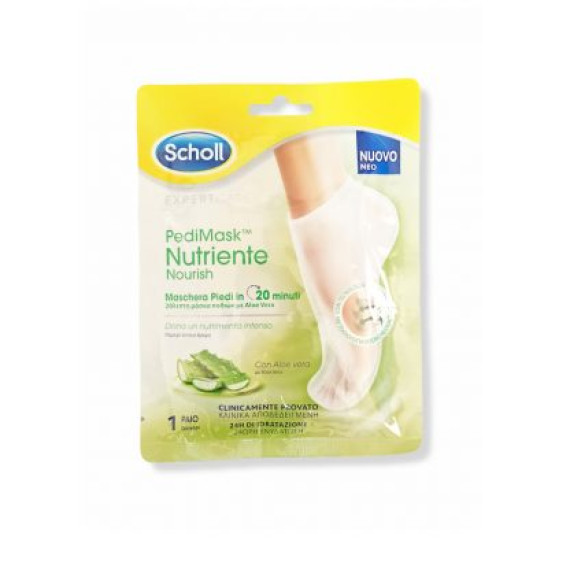 Scholl PediMask Nutriente Nourish Μάσκα Ποδιών με Aloe Vera 1 ζευγάρι