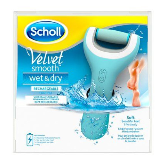 Scholl Velvet Smooth Wet & Dry-Επαναφορτιζόμενη Ηλεκτρική Λίμα Ποδιών, 1τμχ Scholl Velvet Smooth Wet & Dry-Επαναφορτιζόμενη Ηλεκτρική Λίμα Ποδιών, 1τμχ