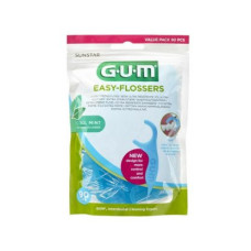 Gum 890 Easy Flossers Κηρωμένο Οδοντικό Νήμα με Γεύση Μέντας 90τμχ