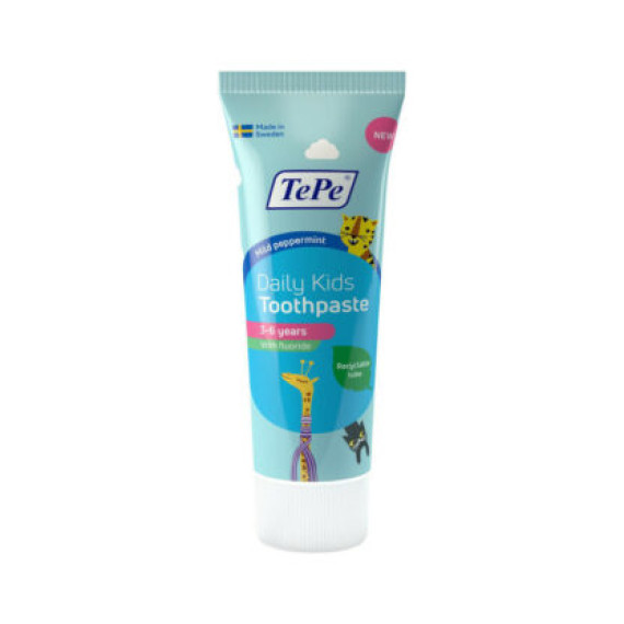 TePe Daily Kids Toothpaste Mild Peppermint 3 – 6 Years 75ml