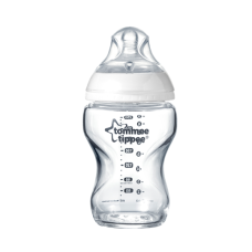 TOMMEE TIPPEE Closer To Nature Γυάλινο μπιμπερό 250ml - μικρή ροή