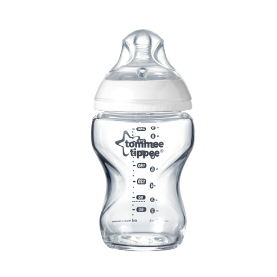 TOMMEE TIPPEE Closer To Nature Γυάλινο μπιμπερό 250ml - μικρή ροή TOMMEE TIPPEE Closer To Nature Γυάλινο μπιμπερό 250ml - μικρή ροή