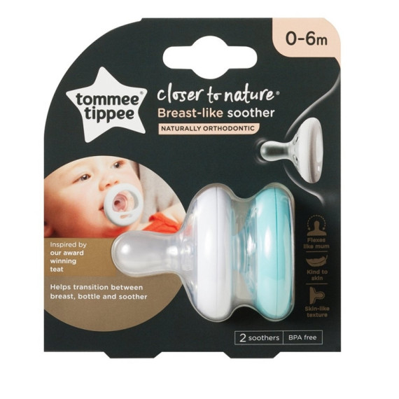 Tommee Tippee Ορθοδοντική Πιπίλα Σιλικόνης Breast Like 0-6Μ 2 τεμ. Tommee Tippee Ορθοδοντική Πιπίλα Σιλικόνης Breast Like 0-6Μ 2 τεμ.