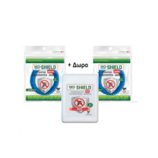 Menarini Mo-Shield Promo Repellent Waterproof Band Blue 2 τμχ. & Go Repellent Body Liquid Spray 17ml