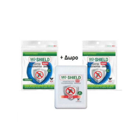 Menarini Mo-Shield Promo Repellent Waterproof Band Blue 2 τμχ. & Go Repellent Body Liquid Spray 17ml Menarini Mo-Shield Promo Repellent Waterproof Band Blue 2 τμχ. & Go Repellent Body Liquid Spray 17ml