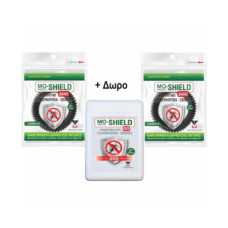 Menarini Mo-Shield Promo Repellent Waterproof Band Black 2 τμχ. & Go Repellent Body Liquid Spray 17ml