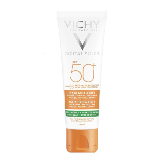 Vichy Capital Soleil Mattifying 3 in 1 Daily Shine Control Care SPF50+ 50ml Vichy Capital Soleil Mattifying 3 in 1 Daily Shine Control Care SPF50+ 50ml