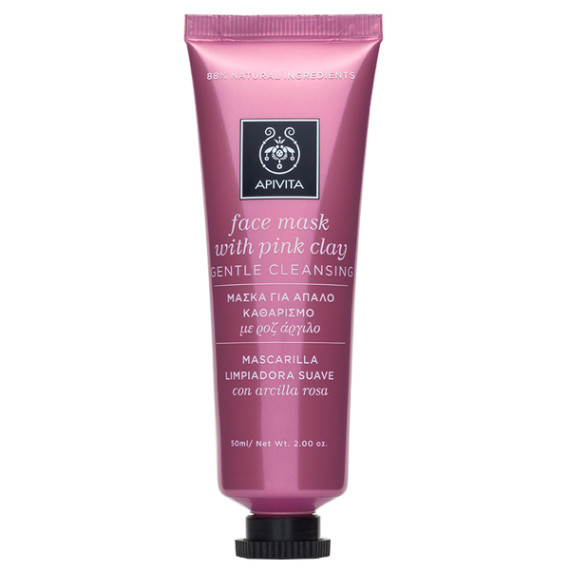 Apivita Face Mask Gentle Cleansing Pink Clay 50ml
