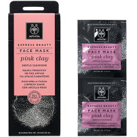 Apivita Express Beauty Face Mask Gentle Cleansing Pink Clay 2x8ml