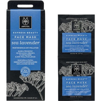 Apivita Express Beauty Face Mask Moisturizing Anti-Pollution Sea Levander 2x8ml